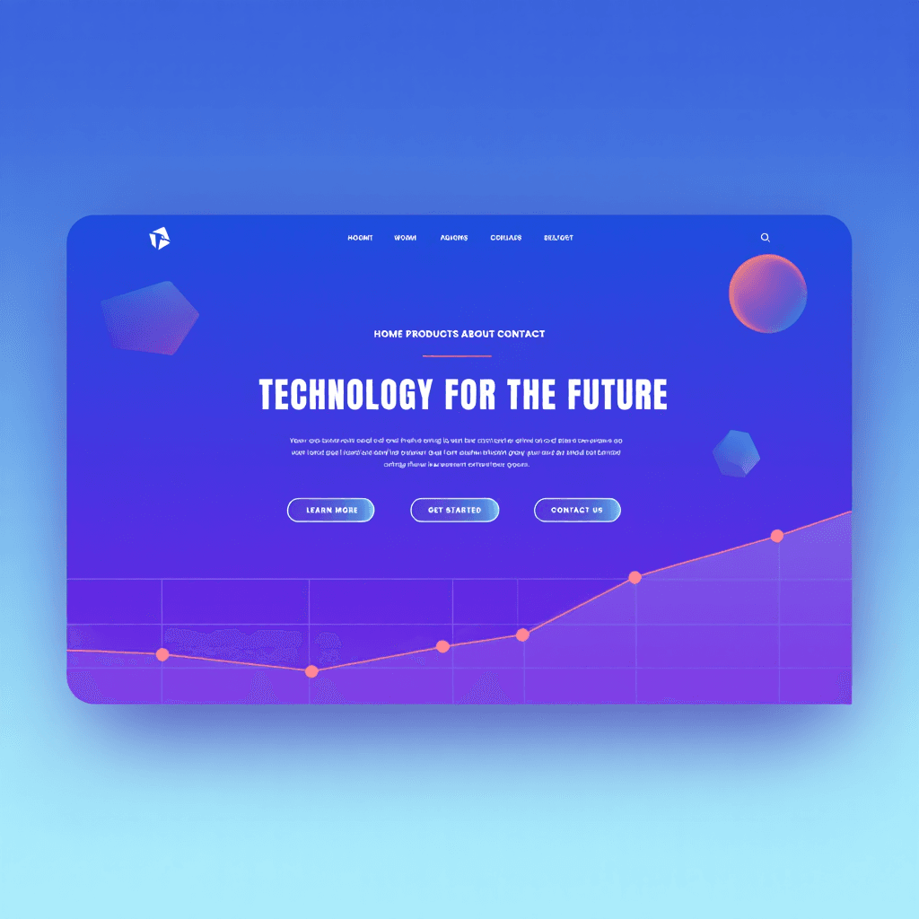 Modern website design for a tech company