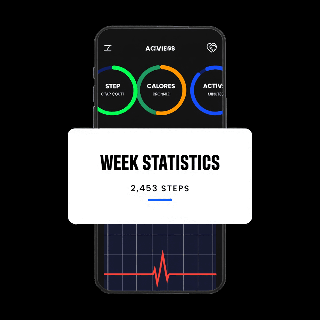 Mobile app interface for a fitness application